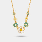 Collana in Metallo girocollo con margherite colorate - BYSIMON gioielli