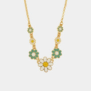 Collana in Metallo girocollo con margherite colorate