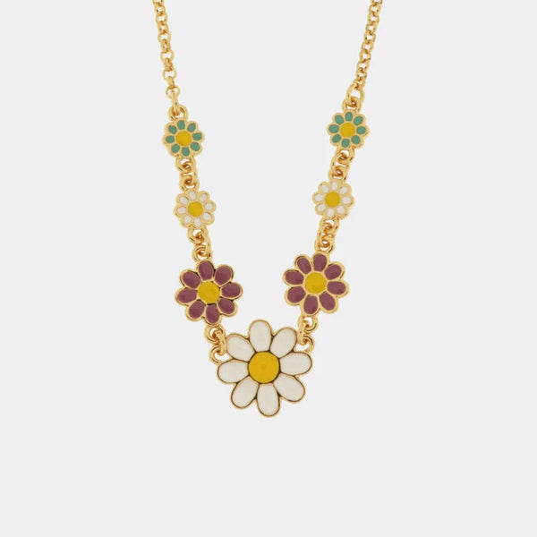 Collana in Metallo con margherite colorate - BYSIMON gioielli