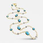Collana in Metallo con cristalli blu