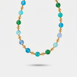 Collana in Metallo girocollo con cristalli blu