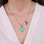 Collana in Metallo con cuore verde - BYSIMON gioielli
