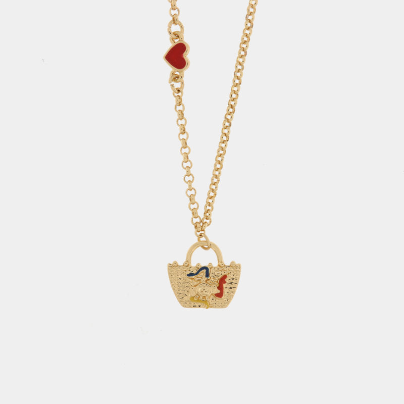 Collana in Metallo con borsa impreziosita da una trinacria SICILY - gioiello BySimon