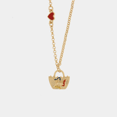 Collana in Metallo con borsa impreziosita da una trinacria SICILY - gioiello BySimon