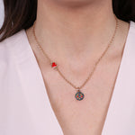 Collana in Metallo con ruota pendente e cuoricino SICILY - gioiello BySimon