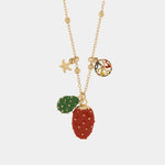 Collana in Metallo con cactus pendente rosso e verde - BYSIMON gioielli