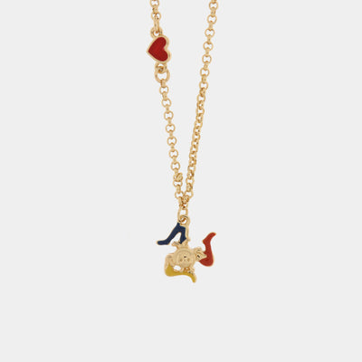 Collana in Metallo girocollo con cuoricino e trinacria pendente SICILY - gioiello BySimon