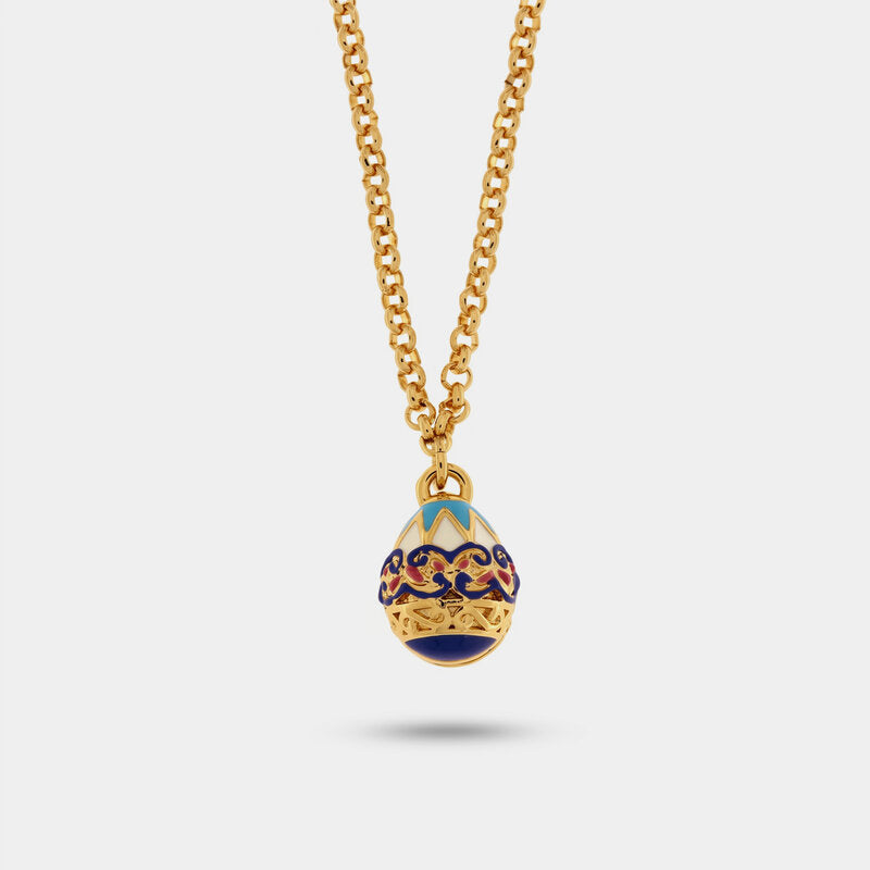 Collana in Metallo con uova colorate di blu - BYSIMON gioielli