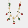 Collana in Metallo girocollo con ciondoli frutta pendenti