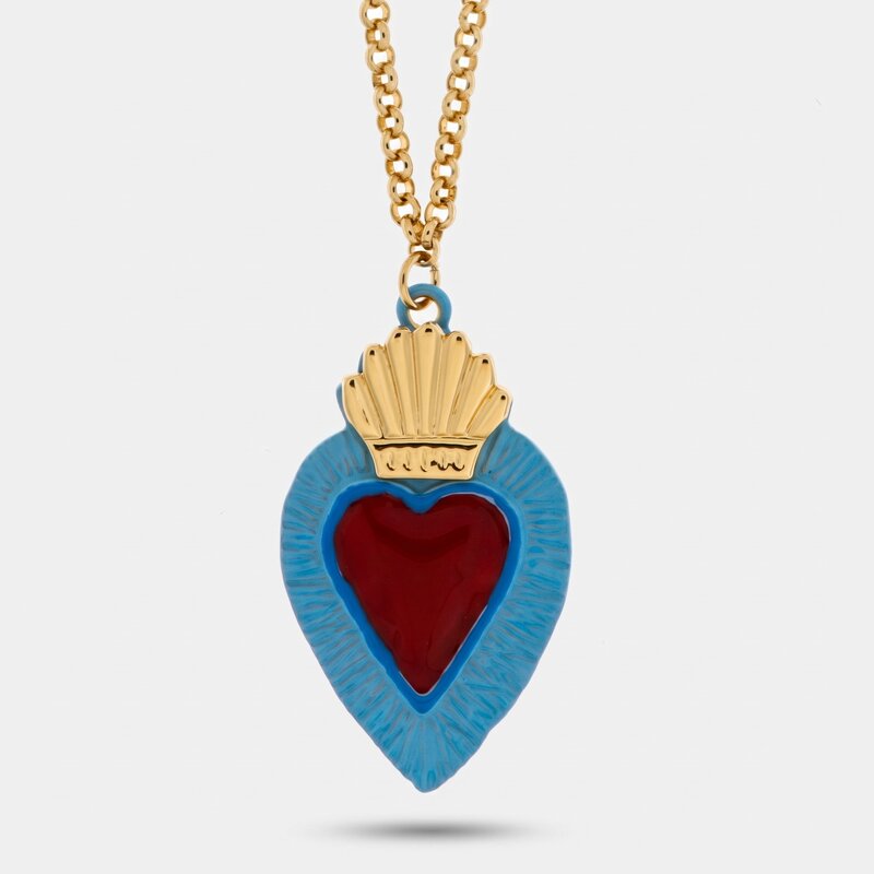 Collana con cuore sacro napoletano | portafortuna da regalare | BYSIMON