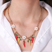 Collana in Metallo con peperoncini colorati