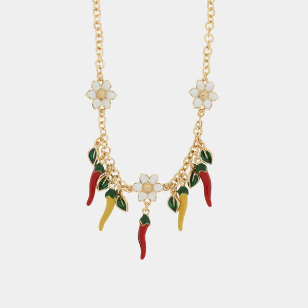 Collana in Metallo con peperoncini colorati - BYSIMON gioielli