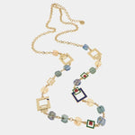 Collana in Metallo con cristalli ispirati al vetro di Murano