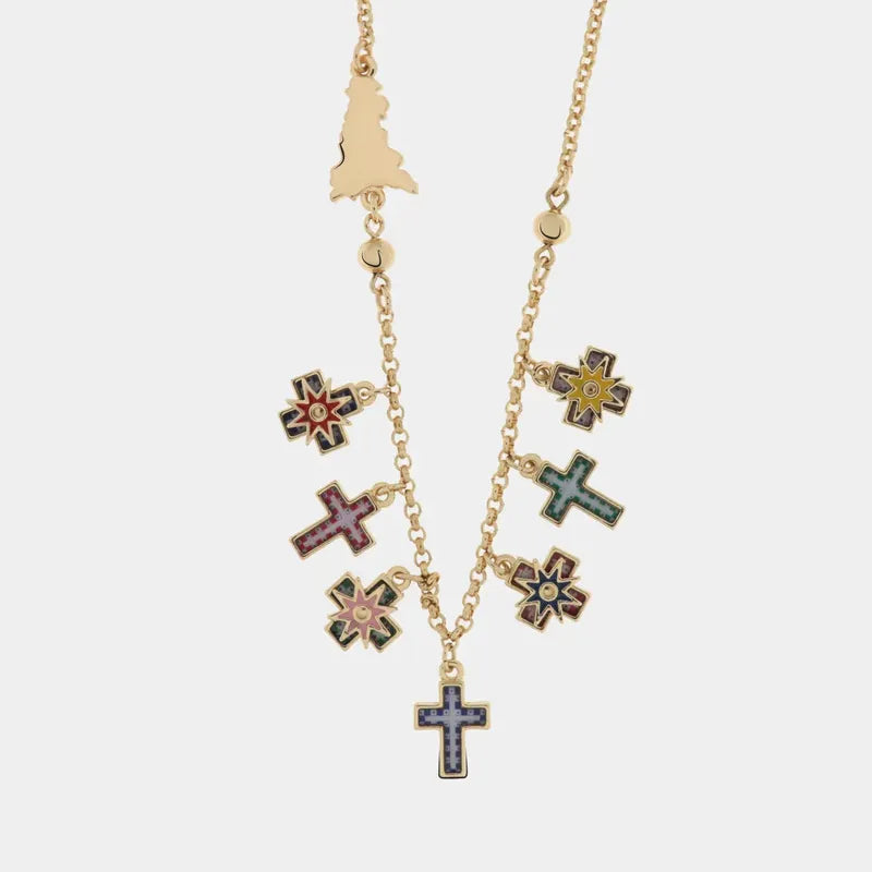 Collana in Metallo con croci pendenti