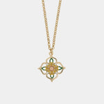 Collana in Metallo con maioliche colorate a forma di croce