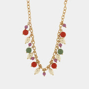 Collana in Metallo con pietre colorate