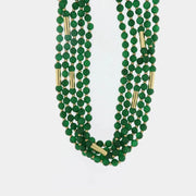 Collana in Metallo multifilo con pietre verdi