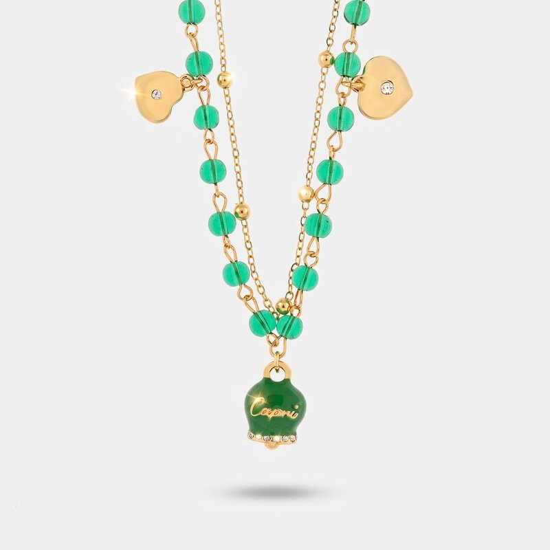 Collana in Metallo Con campanella portafotuna Capri