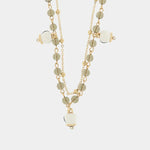 Collana in Metallo con campanella portafortuna pendente, impreziosita da smalto e punto luce