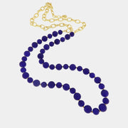 Collana in Metallo con pietre blu