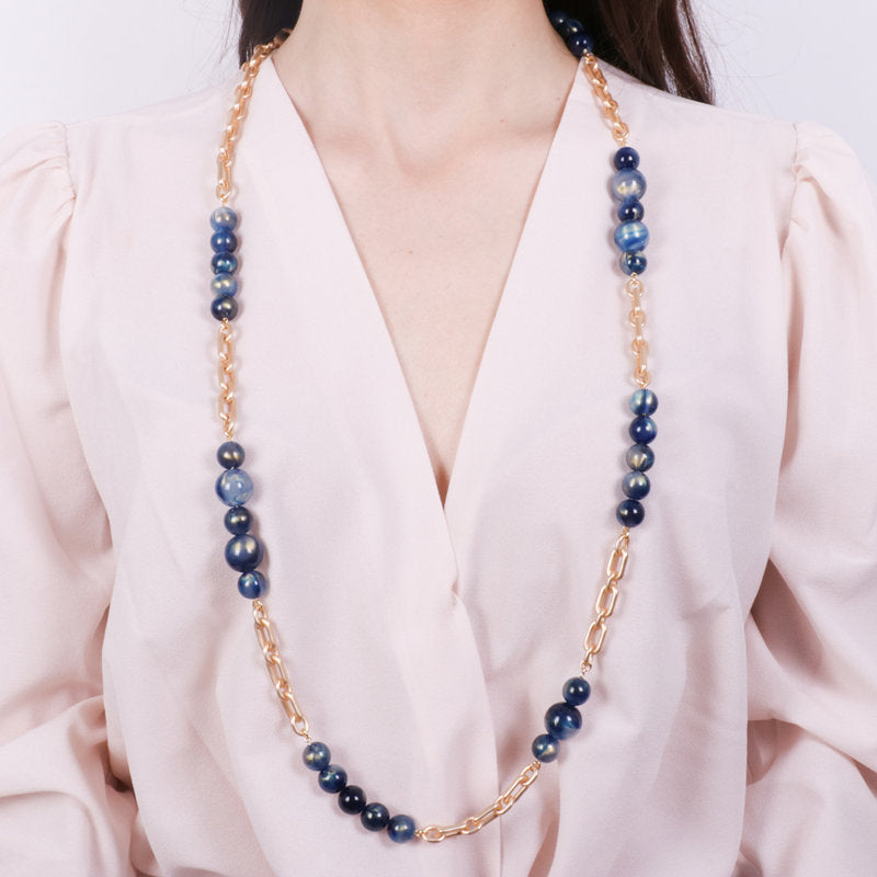 Collana in Metallo con pietre sfumate - BYSIMON gioielli