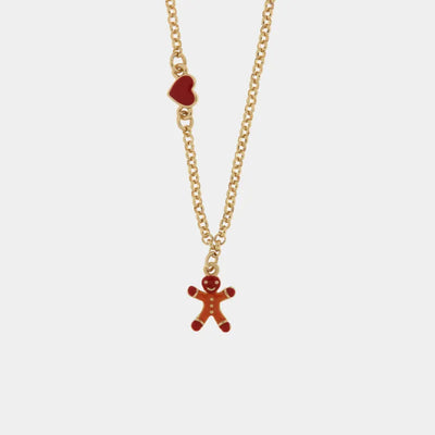 Gingerbread Metal Necklace