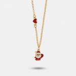 Collana in Metallo Babbo Natale e cuore rosso