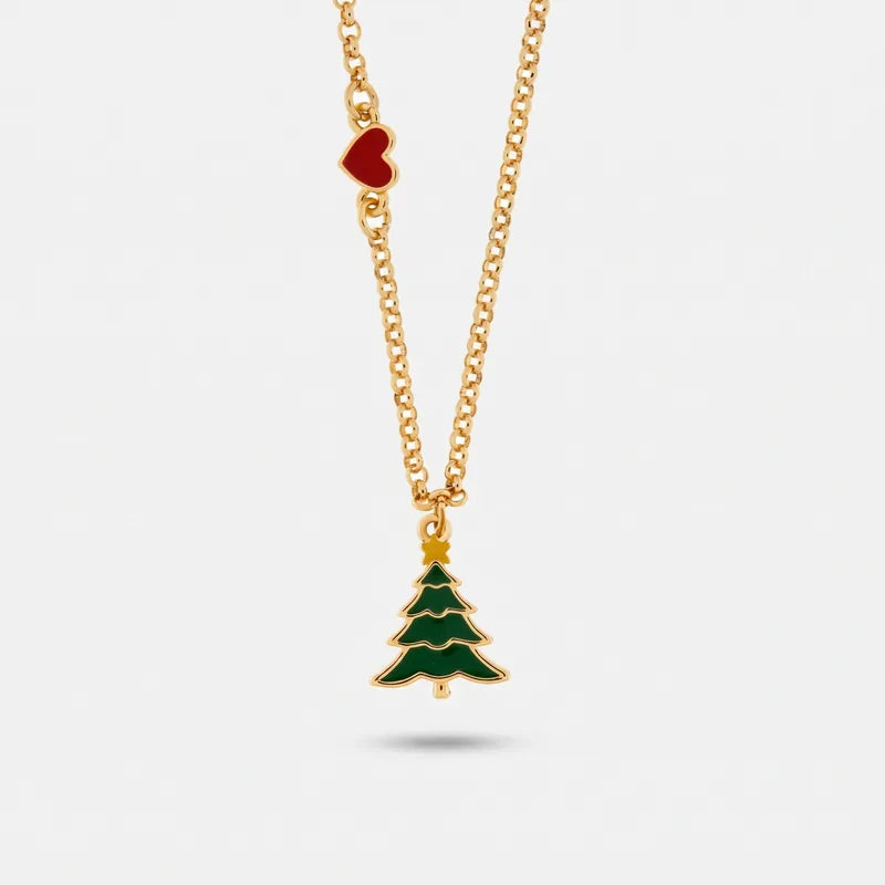 Collana in Metallo albero di Natale