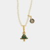 Collana in Metallo giro di perle con albero di Natale
