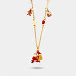 Collana in Metallo Babbo Natale, pan di zenzero e casetta