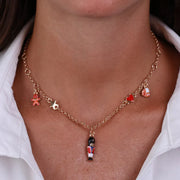 Collana in Metallo schiaccianoci, pan di zenzero e casetta