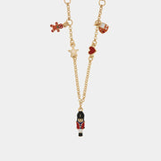 Collana in Metallo schiaccianoci, pan di zenzero e casetta