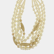 Collana in Metallo multifilo con perle