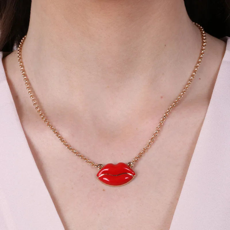 Collana in Metallo con bocca - BYSIMON gioielli