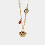 Collana in Metallo con coffa impreziosita da ruota e cactus - BYSIMON gioielli