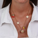 Collana in Metallo con coffa impreziosita da limoni e ciliegie - BYSIMON gioielli