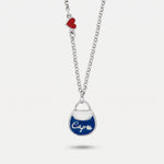 Collana in Metallo con borsa blu Capri - BYSIMON gioielli
