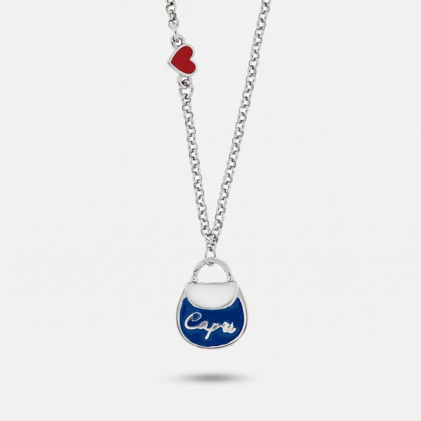 Collana in Metallo con borsa blu Capri - BYSIMON gioielli