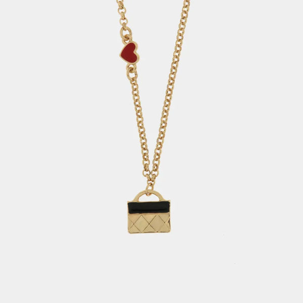 Collana in Metallo con borsa nera - BYSIMON gioielli