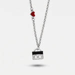 Collana in Metallo con borsa rettangolare nera - BYSIMON gioielli