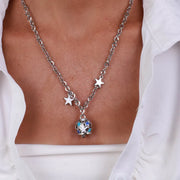 Collana in Metallo campanella con stelle blu