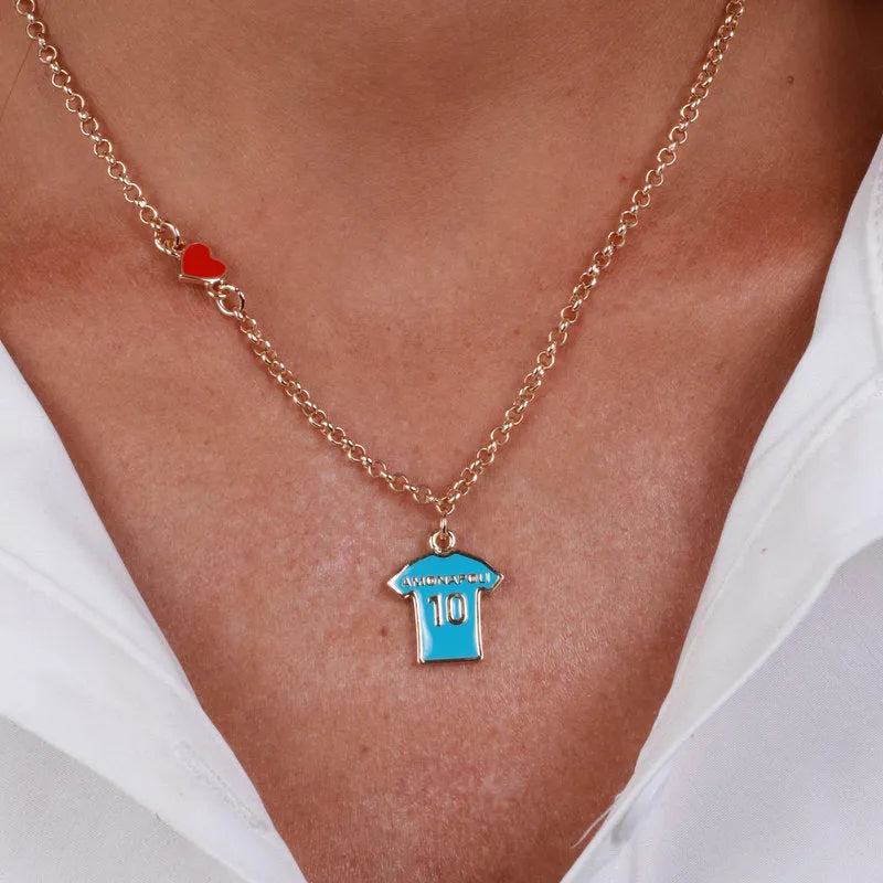 Collana con maglia del Napoli | gioiello portafortuna da regalare | BYSIMON