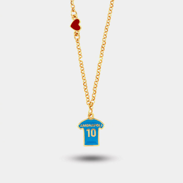 Collana con maglia del Napoli | gioiello portafortuna da regalare | BYSIMON