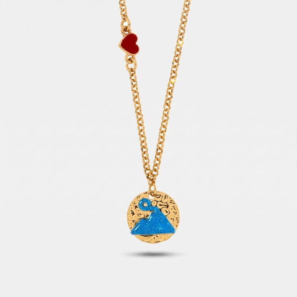 Collana con medaglia Vesuvio | gioielli portafortuna | BYSIMON