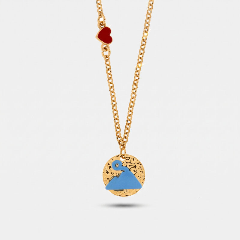 Collana con medaglia Vesuvio | gioielli portafortuna | BYSIMON