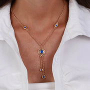 Collana in Metallo in stile antico blu
