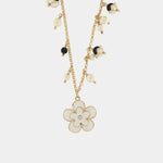 Collana in Metallo con fiore pendente
