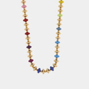 Collana in Metallo con pallini colorati