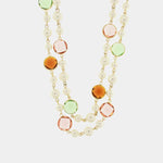 Collana in Metallo con perline e cristalli - BYSIMON gioielli