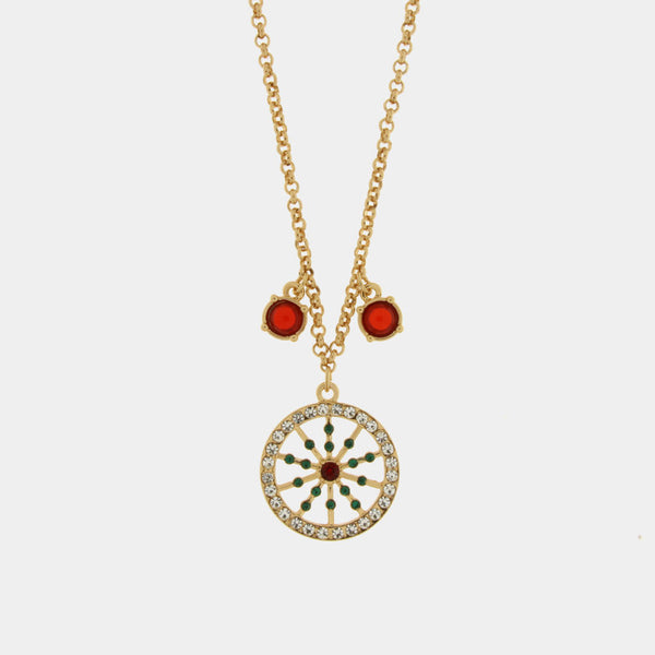 Collana in Metallo con ruota siciliana - BYSIMON gioielli